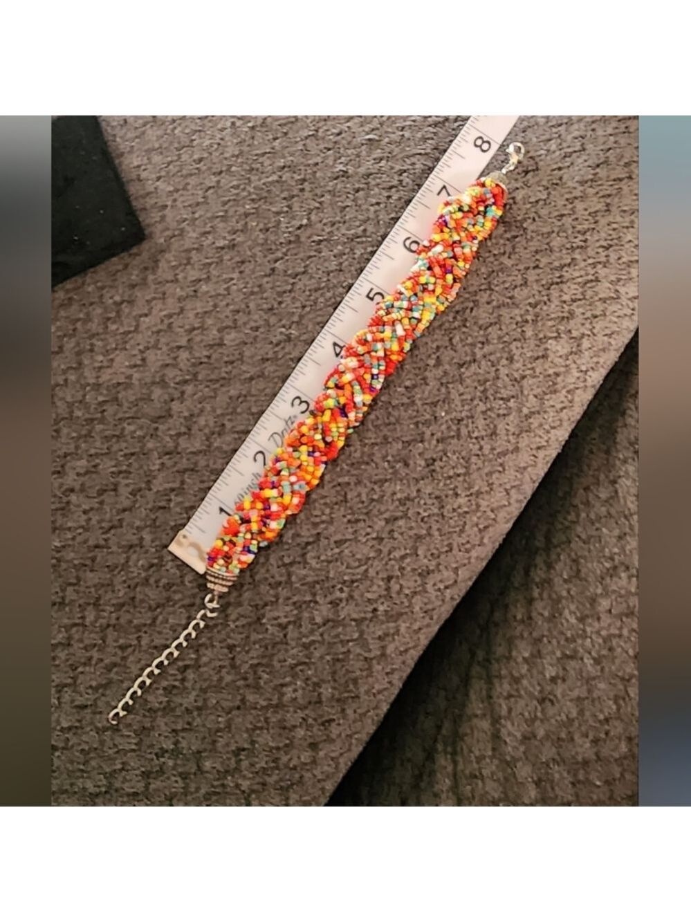 Multicolored Seed Beaded Bracelet - Picture 3 of 3